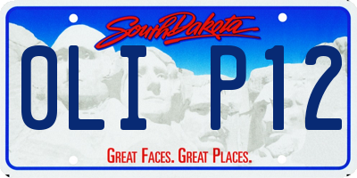 SD license plate 0LIP12