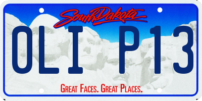 SD license plate 0LIP13