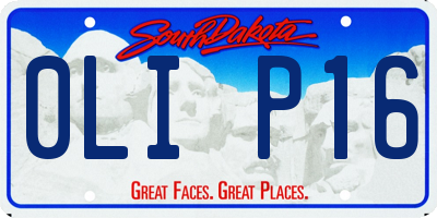SD license plate 0LIP16