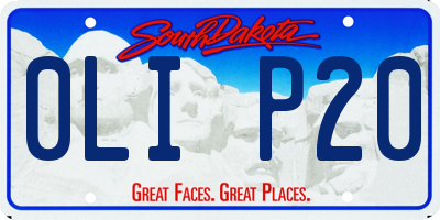 SD license plate 0LIP20