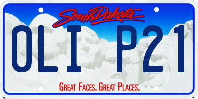 SD license plate 0LIP21
