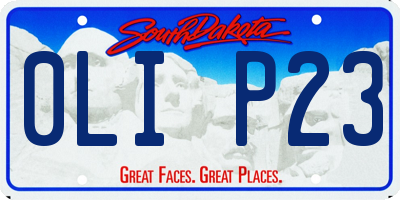 SD license plate 0LIP23