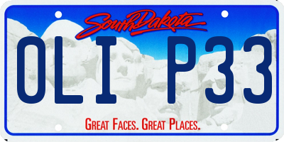SD license plate 0LIP33