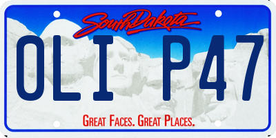 SD license plate 0LIP47