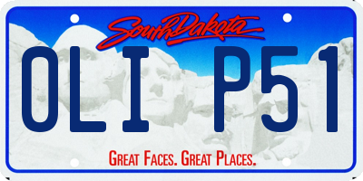 SD license plate 0LIP51
