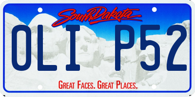SD license plate 0LIP52