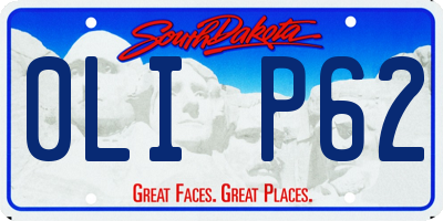 SD license plate 0LIP62