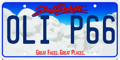 SD license plate 0LIP66