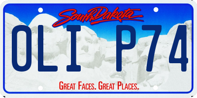 SD license plate 0LIP74