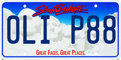 SD license plate 0LIP88