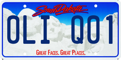 SD license plate 0LIQ01