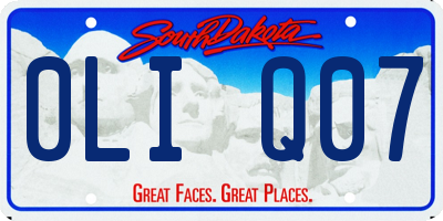 SD license plate 0LIQ07