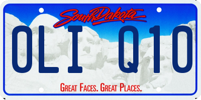 SD license plate 0LIQ10