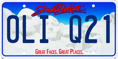 SD license plate 0LIQ21