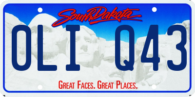 SD license plate 0LIQ43