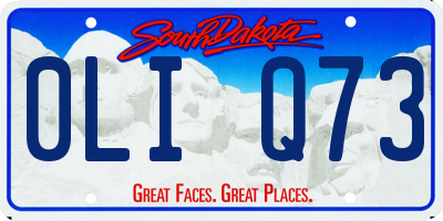 SD license plate 0LIQ73