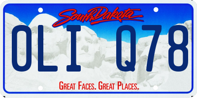 SD license plate 0LIQ78