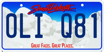 SD license plate 0LIQ81