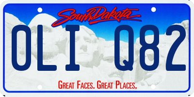 SD license plate 0LIQ82
