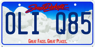SD license plate 0LIQ85