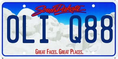 SD license plate 0LIQ88