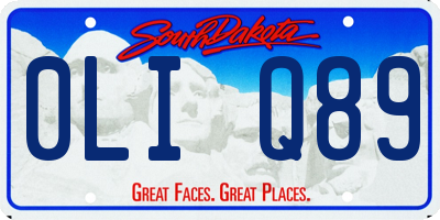 SD license plate 0LIQ89