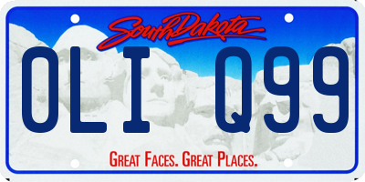 SD license plate 0LIQ99