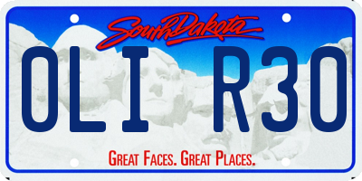 SD license plate 0LIR30