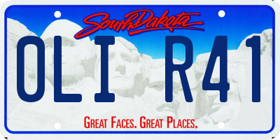 SD license plate 0LIR41