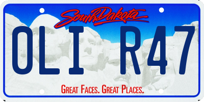SD license plate 0LIR47