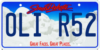 SD license plate 0LIR52