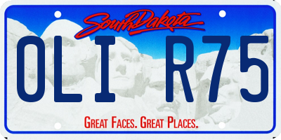 SD license plate 0LIR75