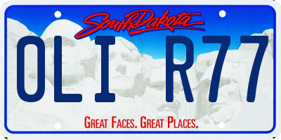 SD license plate 0LIR77