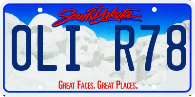 SD license plate 0LIR78