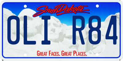 SD license plate 0LIR84