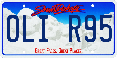 SD license plate 0LIR95