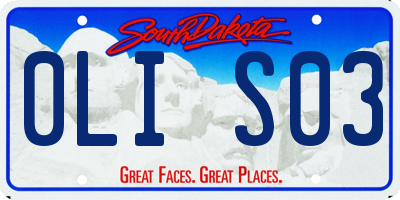 SD license plate 0LIS03