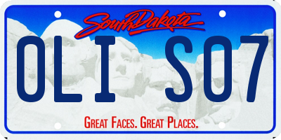 SD license plate 0LIS07