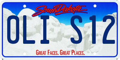 SD license plate 0LIS12