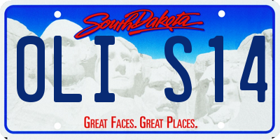 SD license plate 0LIS14