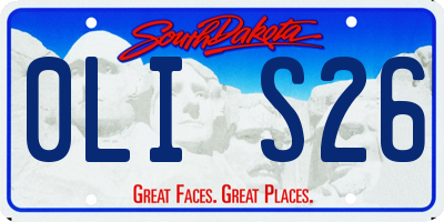 SD license plate 0LIS26