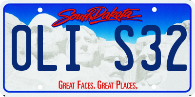 SD license plate 0LIS32