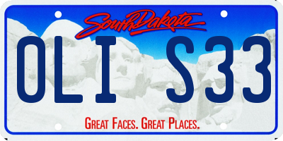 SD license plate 0LIS33