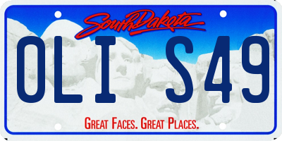 SD license plate 0LIS49