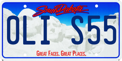 SD license plate 0LIS55