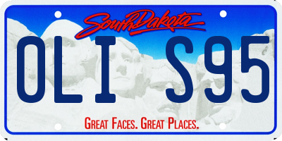 SD license plate 0LIS95