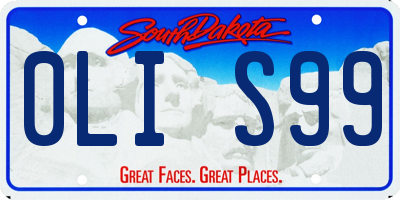 SD license plate 0LIS99