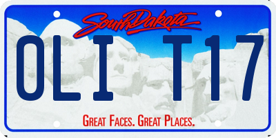 SD license plate 0LIT17