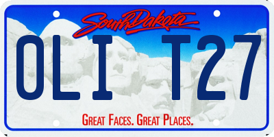 SD license plate 0LIT27