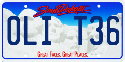 SD license plate 0LIT36